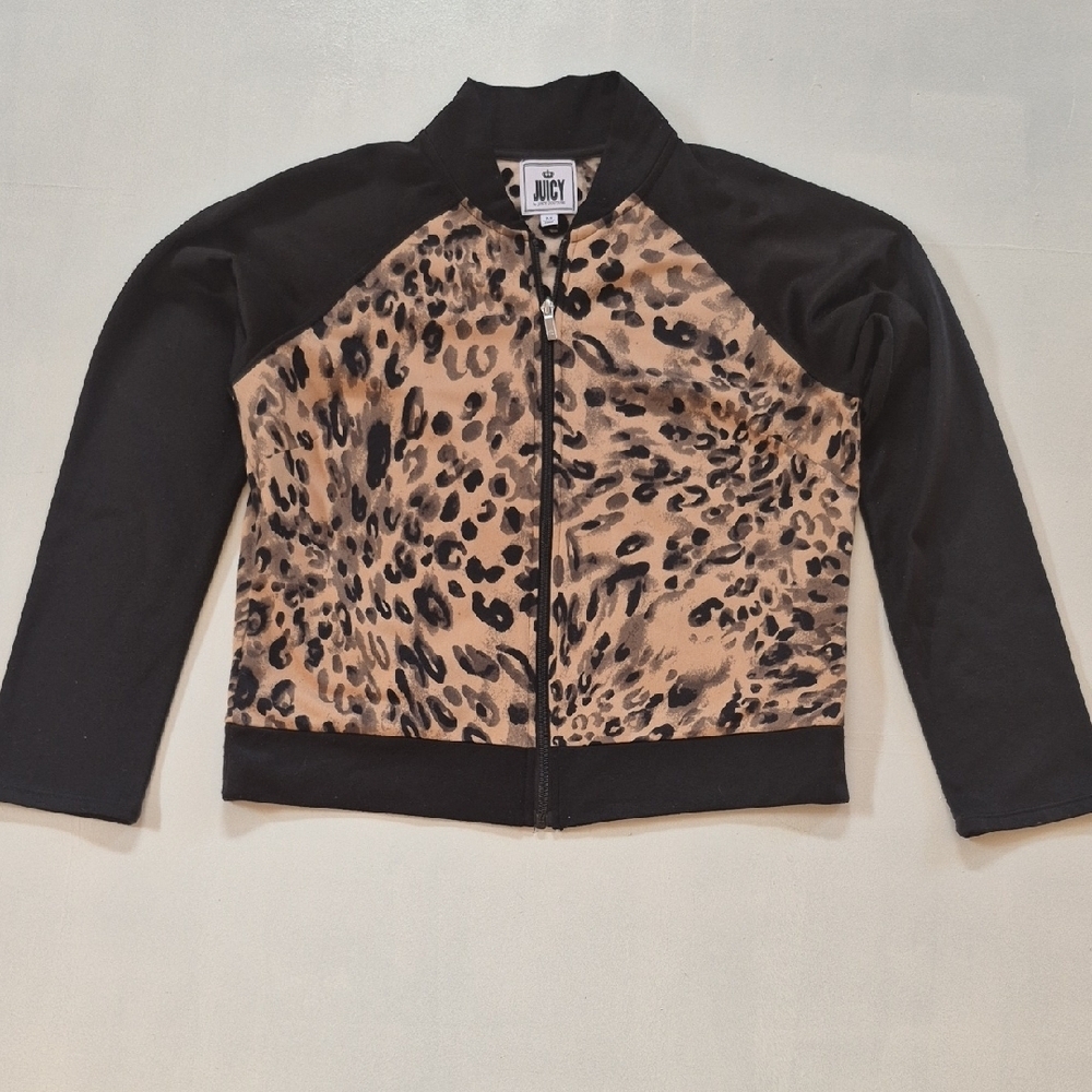 Juicy Couture Tan and Black Animal Print Jacket